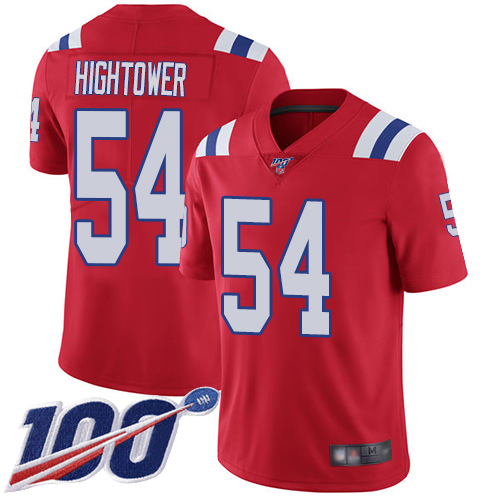 New England Patriots Football #54 100th Limited Red Men Dont a Hightower Alternate NFL Jersey->youth nfl jersey->Youth Jersey